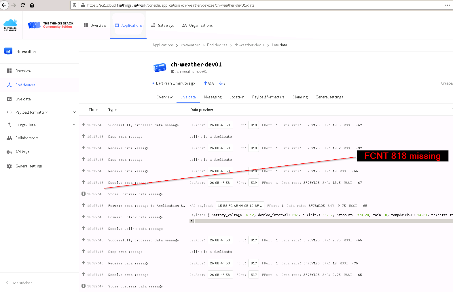 Experiencing Packet Loss On V3 But Not V2 TTN V2 To V3 Upgrade The 