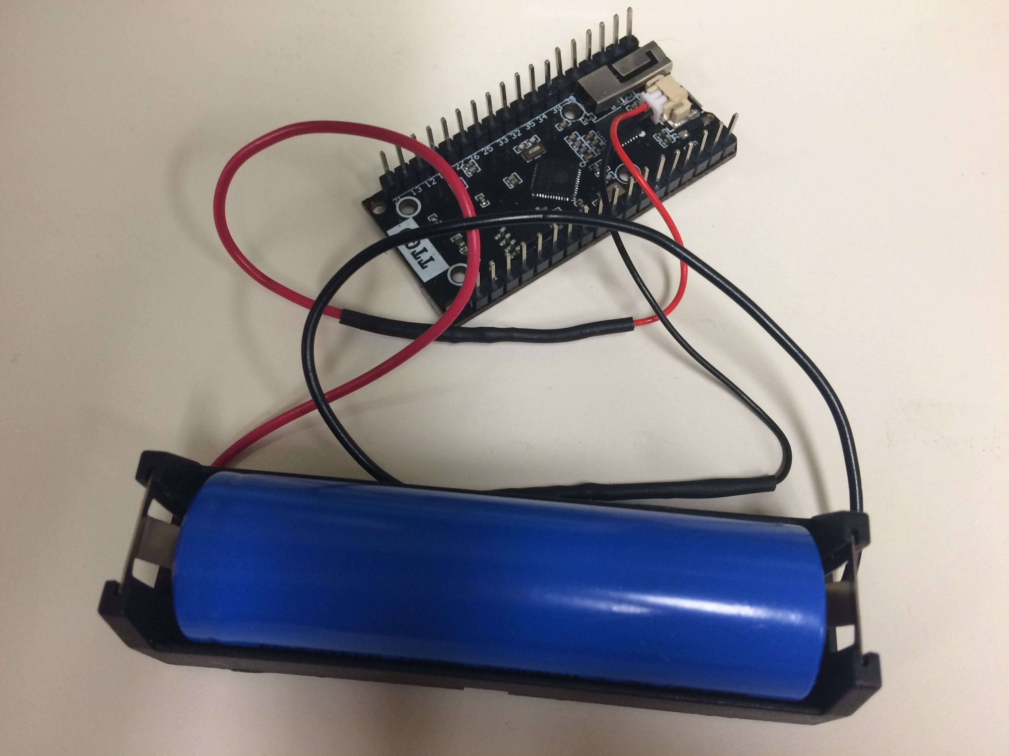 Using an 18650 Battery with TTGO ESP32 SX1276 Microcontroller
